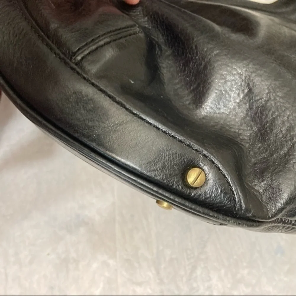 Cole Haan black leather hobo bag